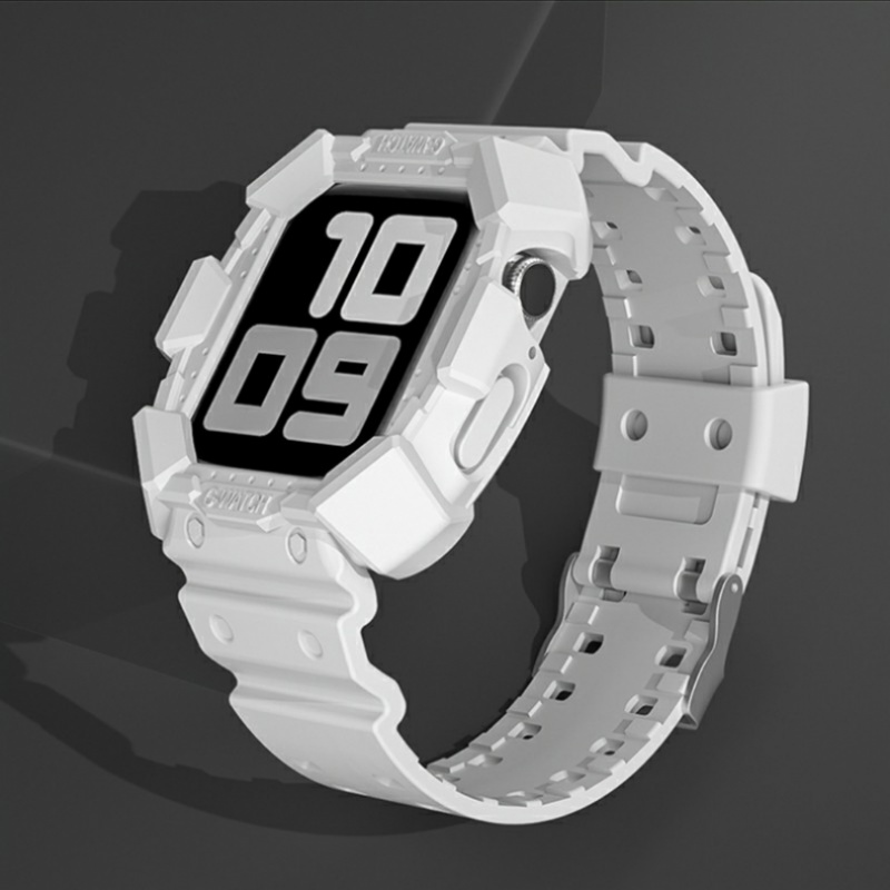 2 in 1 Soft Silicone Sport Strap for Apple Watch 38/40/41mm 42/44/45mm Band Bracelet for IWatch Series 7 6 5 4 3 2 1 SE