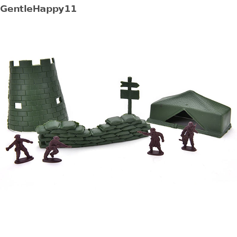 Gentlehappy 100pcs/Set 3cm Soldier City Gate Tower Sandbag Model Militer Untuk Hadiah Anak Laki-Laki id