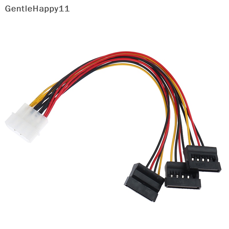 Gentlehappy 4Pin IDE Molex To 3ata SATA Power Splitter Konektor Kabel Ekstensi id