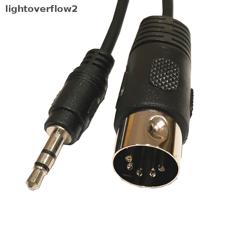 [lightoverflow2] Kabel Audio Jack Stereo 3.5mm 3.5 mm Aux Male To MIDI Din 5pin MIDI Male Female Plug 0.5m Untuk Mikrofon MIC [ID]