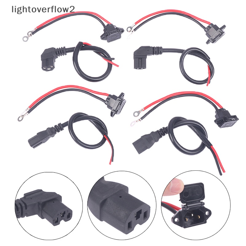 [lightoverflow2] 1set Colokan Pengisian Asam Timbal Sepeda Listrik Kapasitas Besar Lithium Pack Standard Discharge Port Charging Socket [ID]