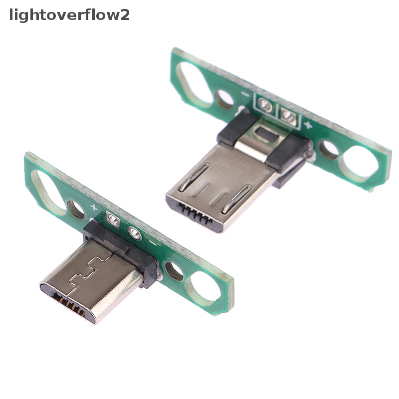 [lightoverflow2] Untuk Papan Tes Jack Kabel Pengisian Data Mikro Dengan Header Pin 90derajat Konektor Micro USB Female Male [ID]