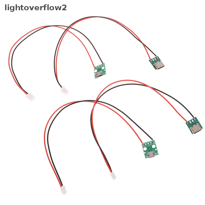 [lightoverflow2] Pcb Tipe-c Dengan Adaptor Konverter Cabel Micro USB Ke Celup Konektor Female Breakout Board Kabel Pengisian Solder Board Socket [ID]