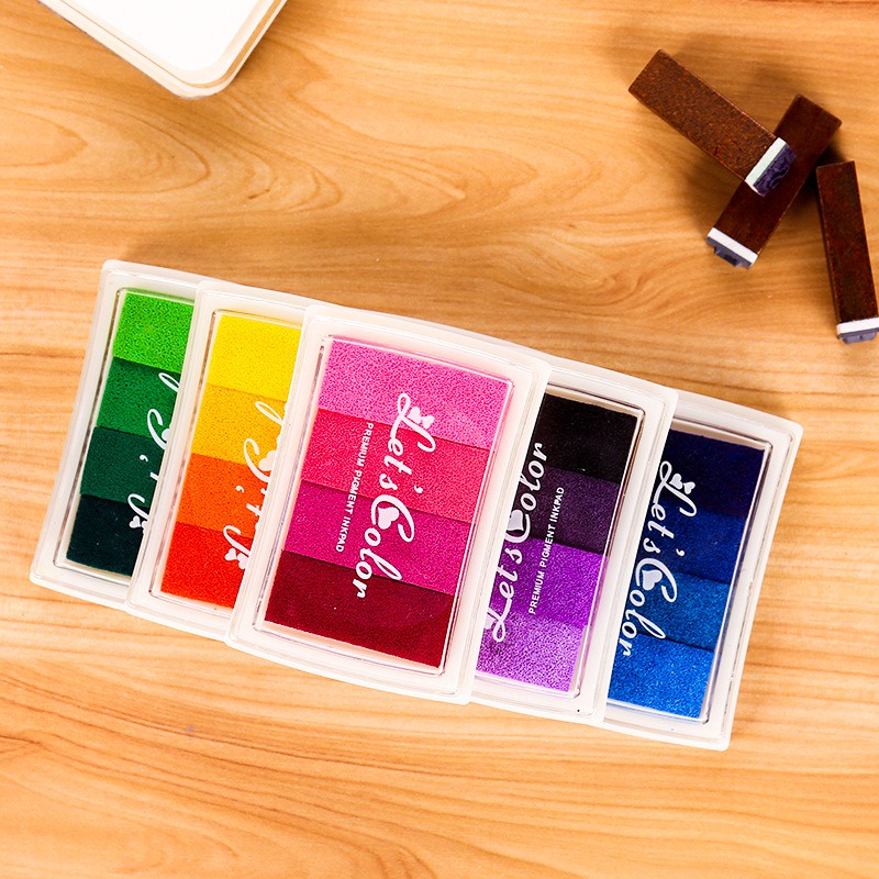 

1pcs Stamp Pad Ink Pad Radiant Gradasi Gradient Color Tinta Stamp Warna / Stamp Pad Inkpad Pelangi Lucu Stempel Journaling Bujo Bullet 2