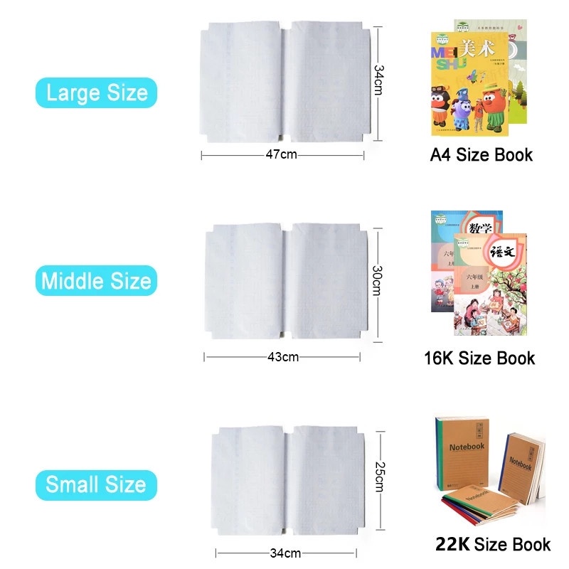 10 Pcs Self Adhesive Covering Book Film Dengan 10 Pcs Stiker Nama Sampul Buku Teks Perlengkapan Sekolah Transparan Tahan Air Film Textbook Case Siswa Pembungkus Pelindung