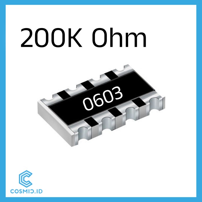 Resistor Array 8P4R 200 KiloOhm K 200KOhm 200K 200KΩ SMD SMT 0603