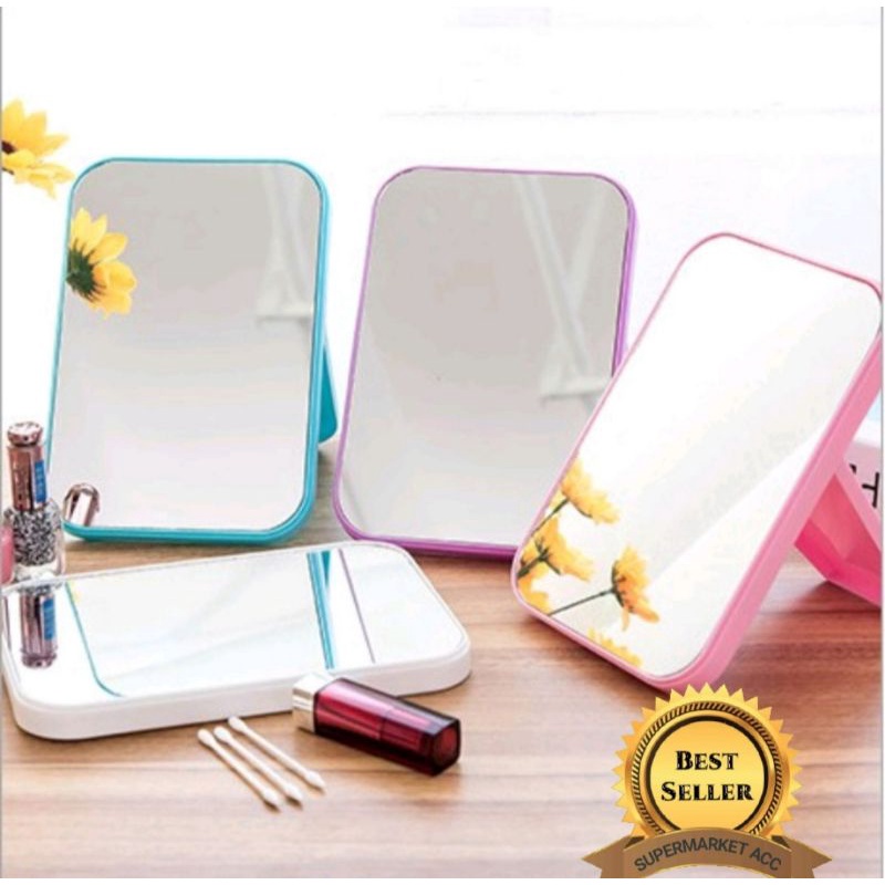 Cermin Lipat Persegi Portable Beauty Mirror Kaca Rias MakeUp