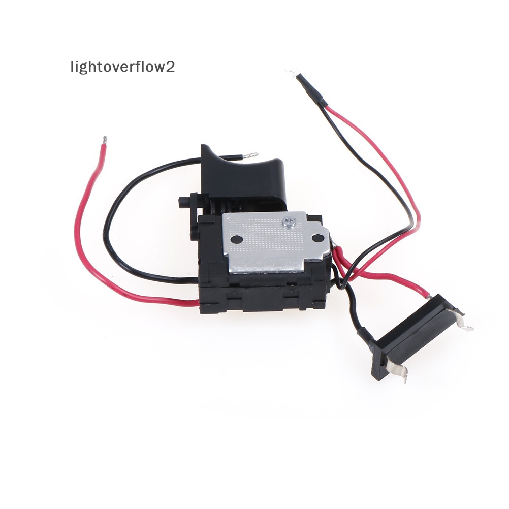 [lightoverflow2] Dc 7.2-24V Bor Listrik Tahan Debu Kontrol Kecepatan Tombol Tekan Saklar Pemicu [ID]