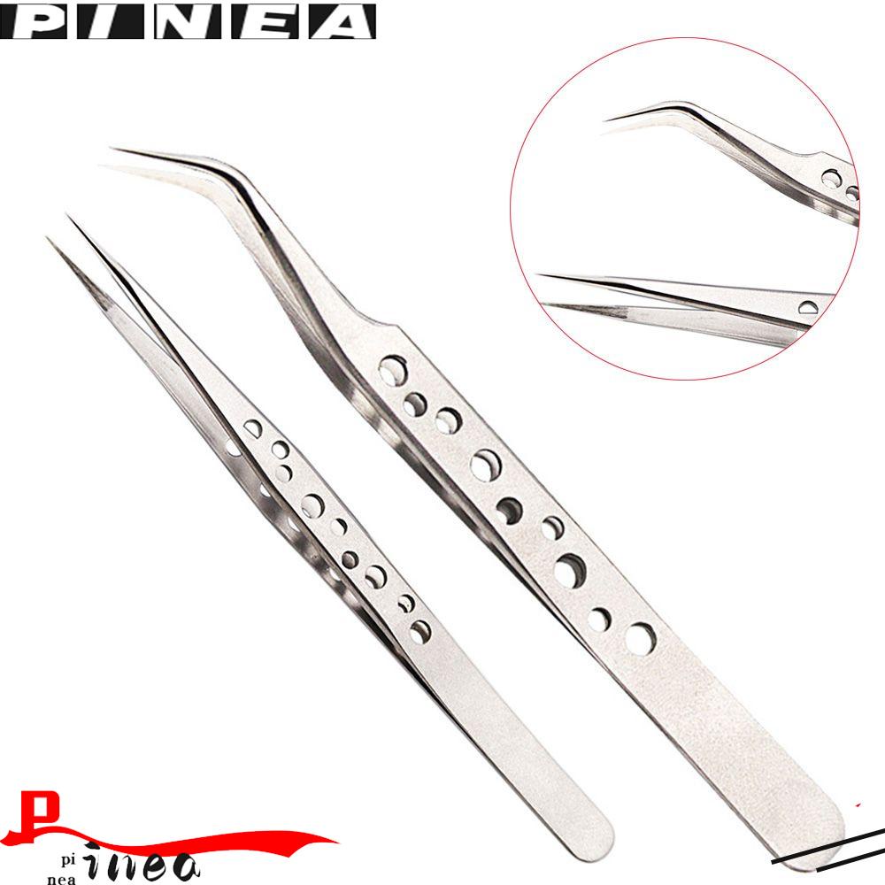 Pinset Stainless Steel Alat Bantu Pasang Bulu Mata Extension