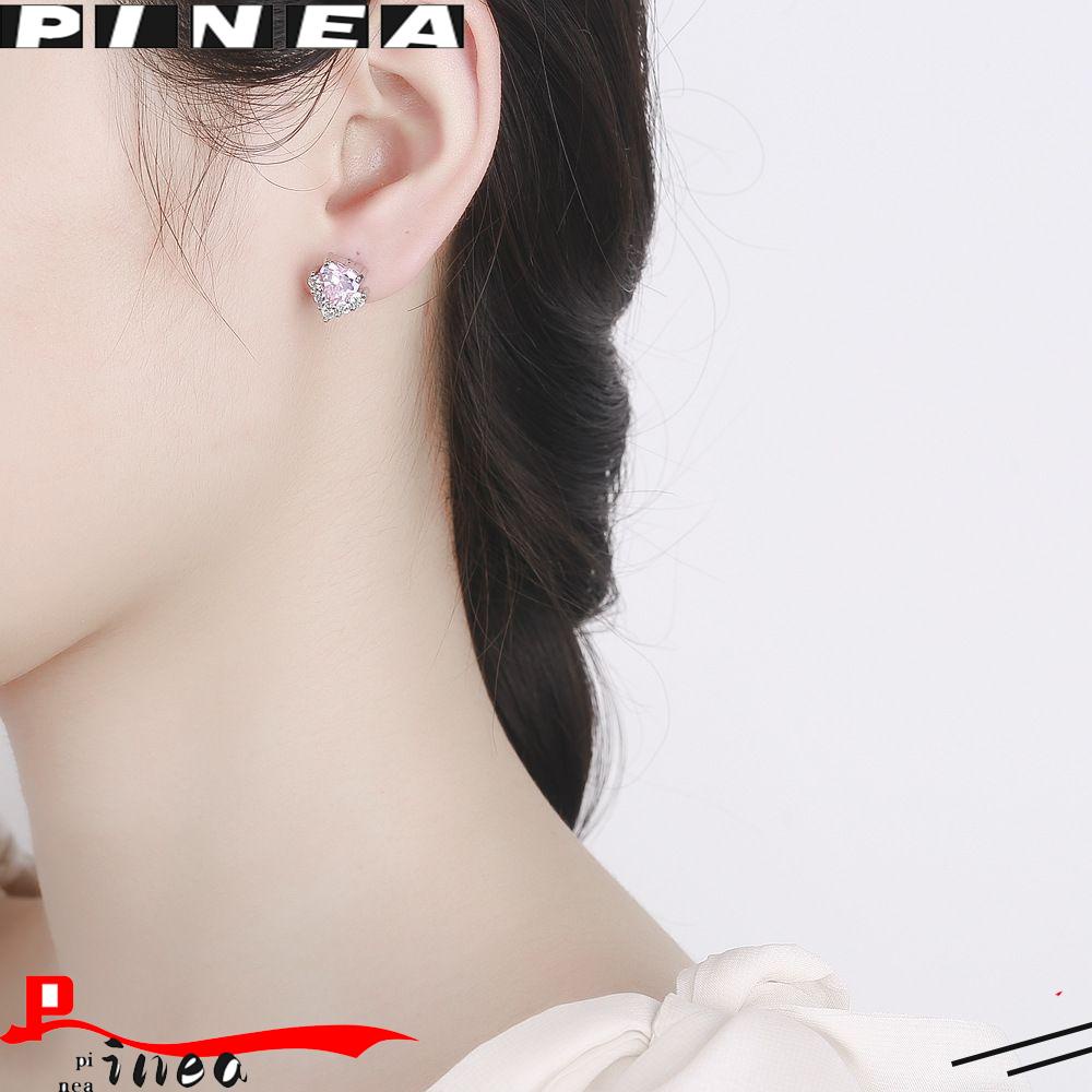 Anting Nanas Fashion Perhiasan Hadiah Kupu-Kupu Zirkon Kristal Telinga Stud