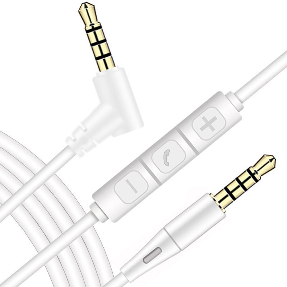 3.5mm Male To Male Dengan Microphone Tuning Cable AUX Kabel Rekaman Mobil Handphone Komputer Karaoke Call Kabel Sambungan Universal