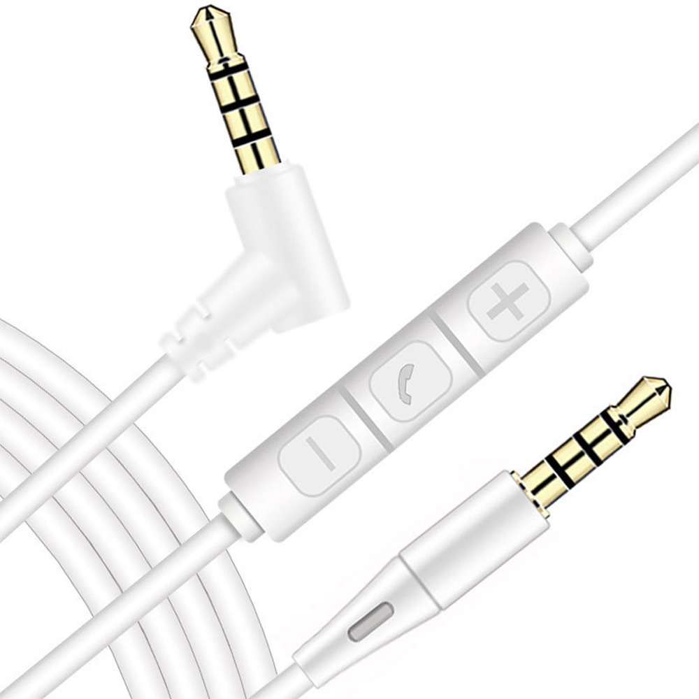 3.5mm Male To Male Dengan Microphone Tuning Cable AUX Kabel Rekaman Mobil Handphone Komputer Karaoke Call Kabel Sambungan Universal