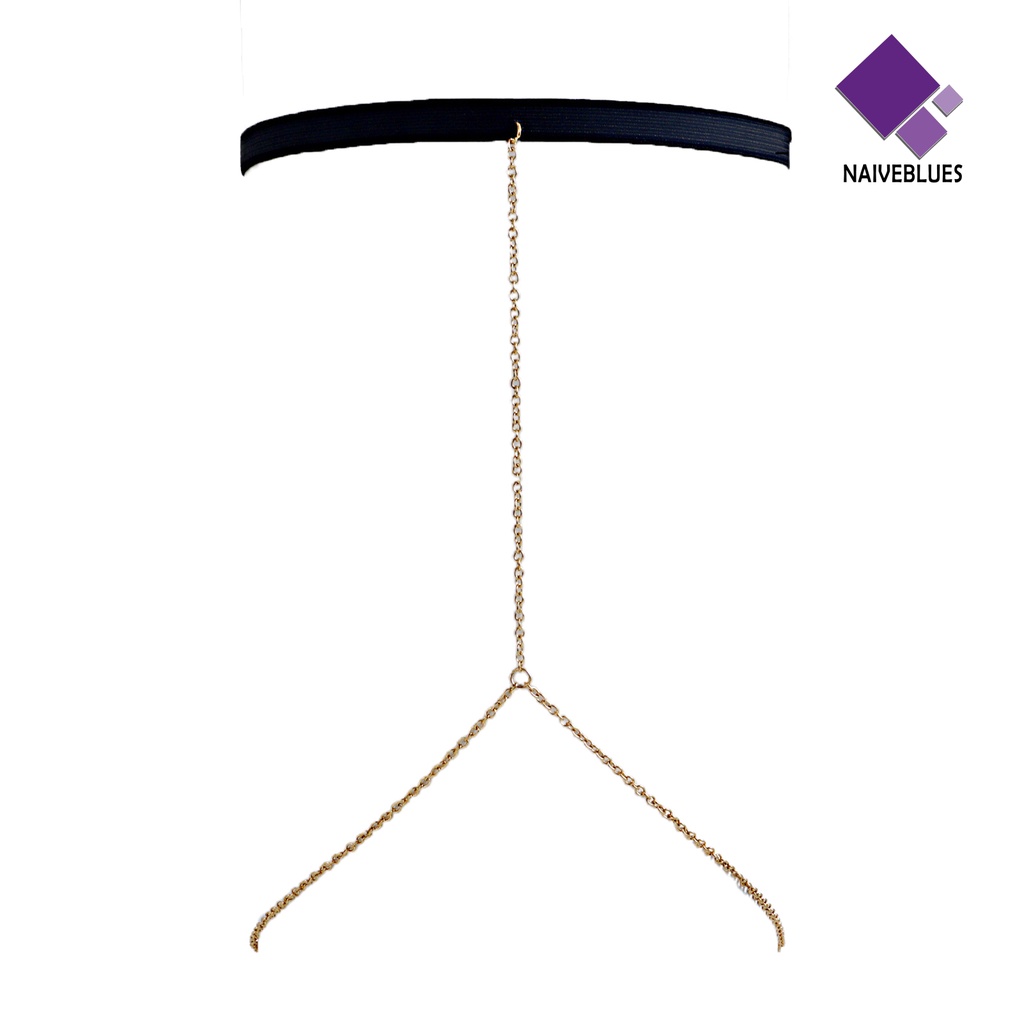 &lt; Naiveblues &gt; Rantai Kaki Karet Elastis Adjustable Rumbai Panjang Single Layer Match Hias Wanita
