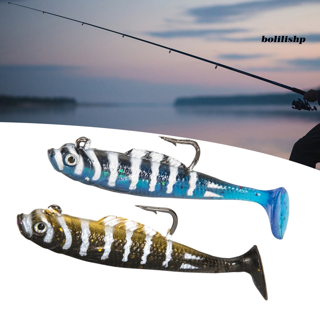 Bo-6cm Memancing Umpan T Ekor Realistis 3D Simulasi Fisheyes Tajam Kait Warna Cerah Angling Universal Tenggelam Lembut Memikat Buatan Umpan Penggunaan Luar Ruangan