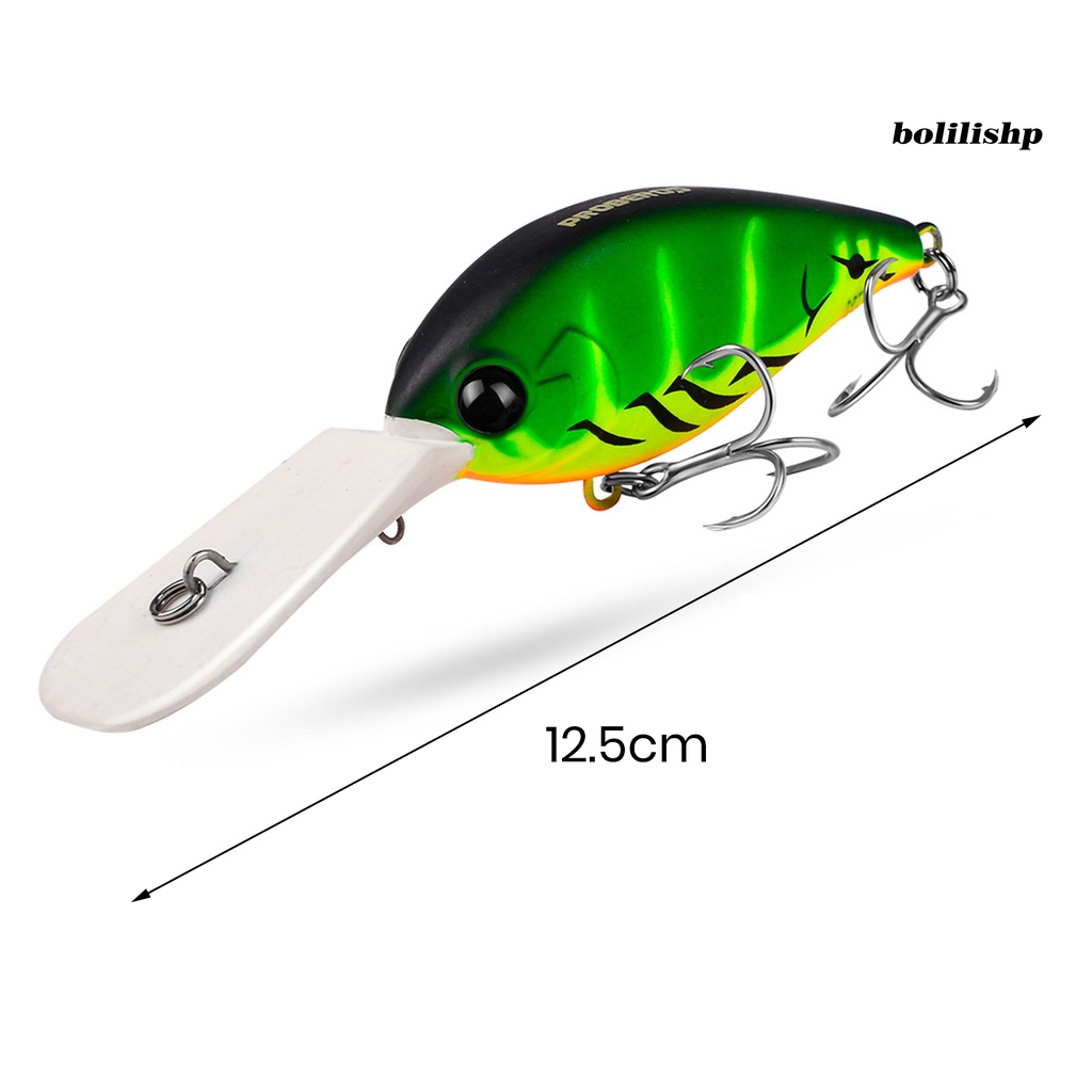 Bo-12.5cm/24.5g Umpan Palsu 3D Simulasi Fisheye Tajam Kait Realistis Menggoda Angling Gendut Mengambang Batu Umpan Memancing Luar Ruangan