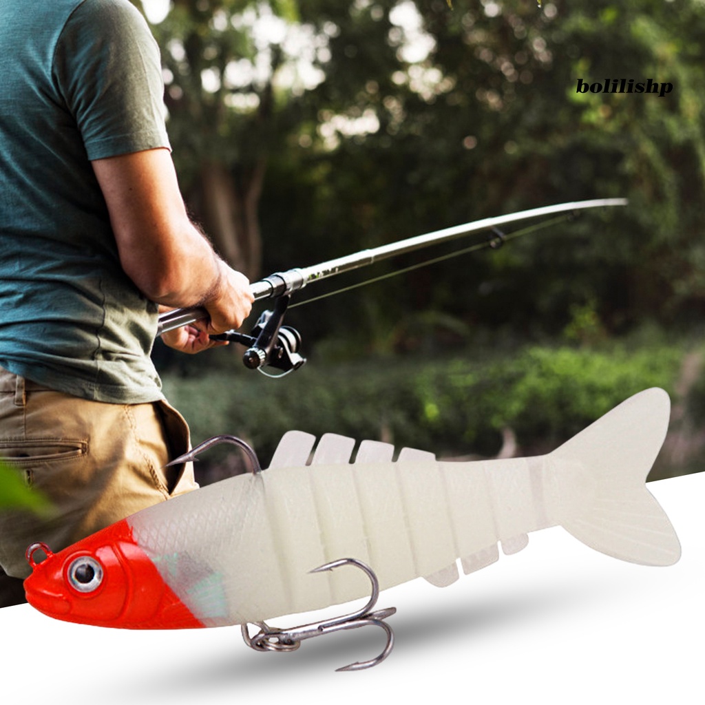 Bo-9cm17g Pemikat Pancing 3D Fisheye Tajam Kait Meningkatkan Laju Ikan Tahan Lama Desain Simulasi Warna-Warni Bersambung Realistis Multi Bagian Umpan Lembut Umpan Pancing