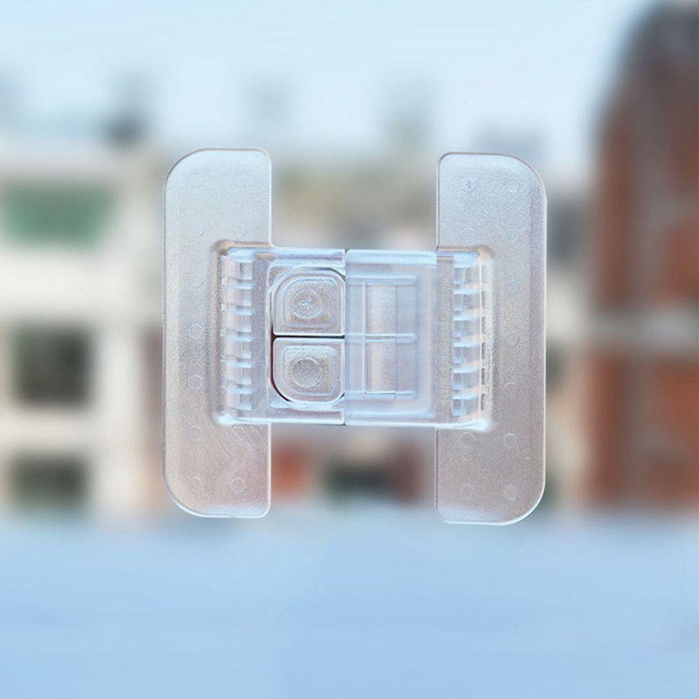 TOP 2pcs Kunci Pengaman Anak Jendela Perlengkapan Lemari Laci Kulkas Perlindungan Tutup Gesper