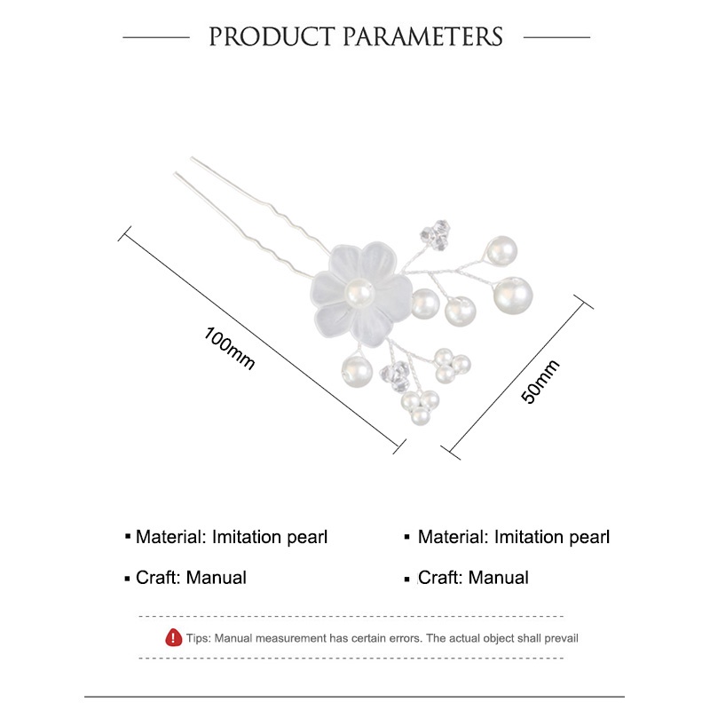 Bunga Pengantin Mutiara Jepit Rambut Kecil Aksesoris Pernikahan Aksesoris Kepala Wanita - SG