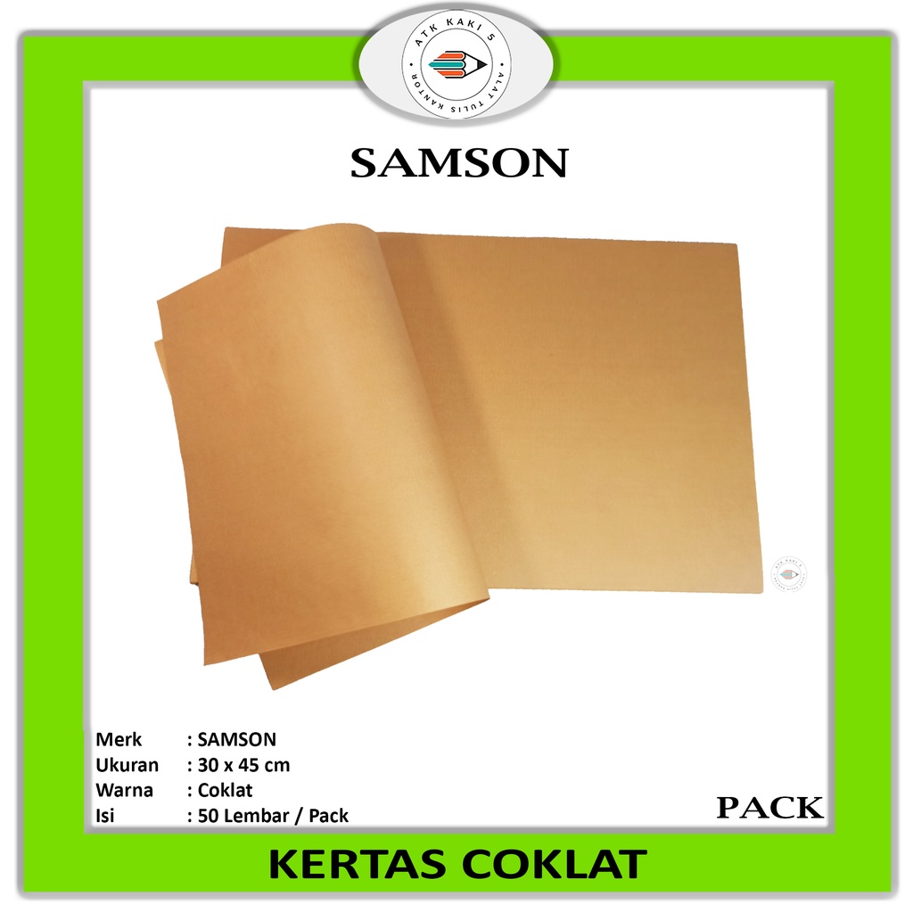 

SAMSON - Kertas Samson Coklat Premium Ukuran 30 x 45cm - Pack