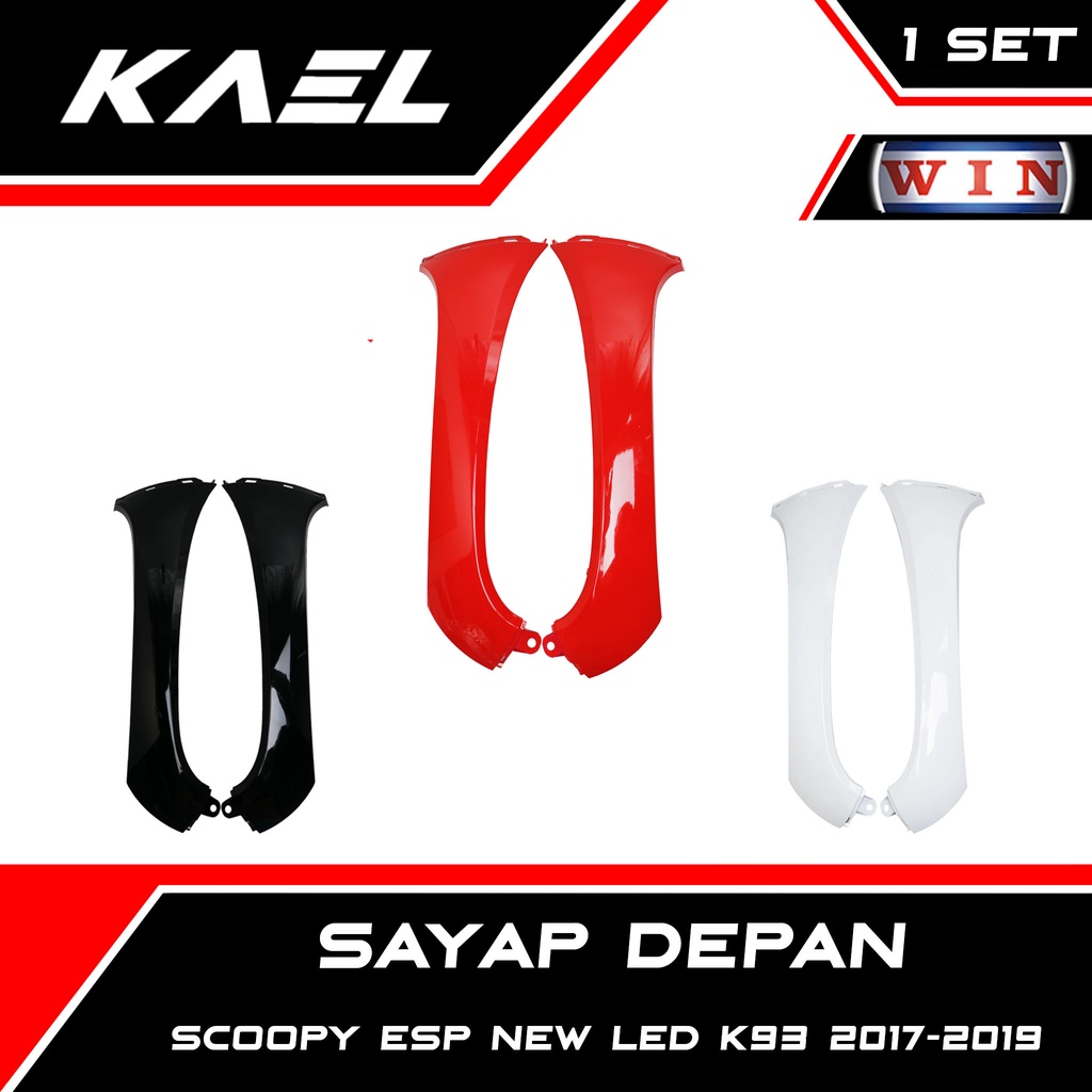 WIN Cover Sayap Depan Scoopy FI eSP 2017 2018 2019 Luar Samping Body Bodi Legshield Tutup Penutup