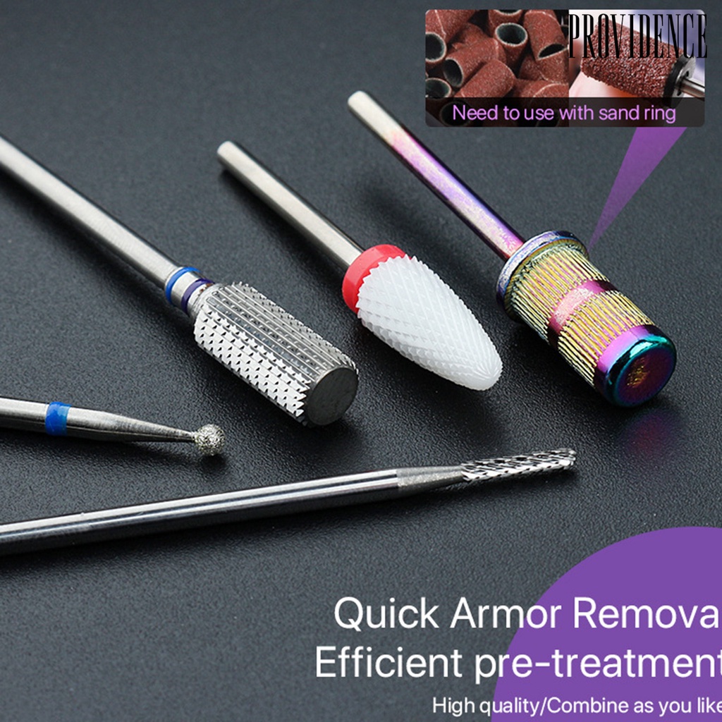 Providence 1set Mata Bor Kuku Tahan Karat Daya Tahan Tinggi Instalasi Sederhana Nyaman Hemat Tenaga Kerja Menghilangkan Kulit Mati Mata Bor Stainless Steel Manicure Pedicure Polishing