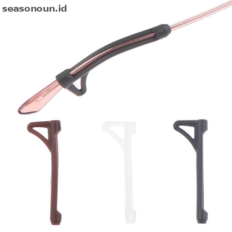 Seasonoun 5pasang Kacamata Penutup Anti Slip Ear Hook Silikon Anti-Slip Holder Untuk Kacamata.