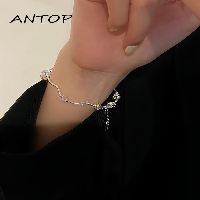 [amtop] Moonlight Stone Heart Bracelet Gelang Temperamen Sederhana Rasa Premium Desain Tidak Teratur