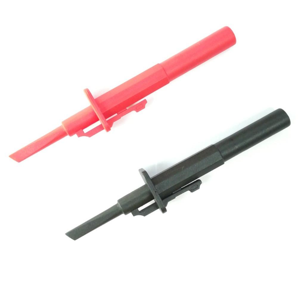 TOP Multimeter Probe Teleskopik Pengait Spring Damage IC Clip 4mm Banana Socket