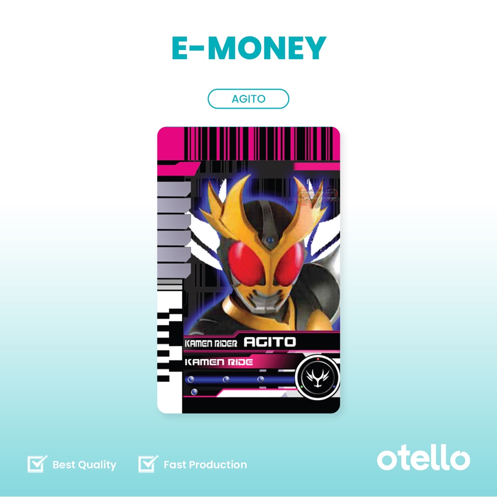 Kartu eMoney Kamen Rider e-Money Card eToll Mandiri Unik Keren Permainan Super Hero Figure Set Decade