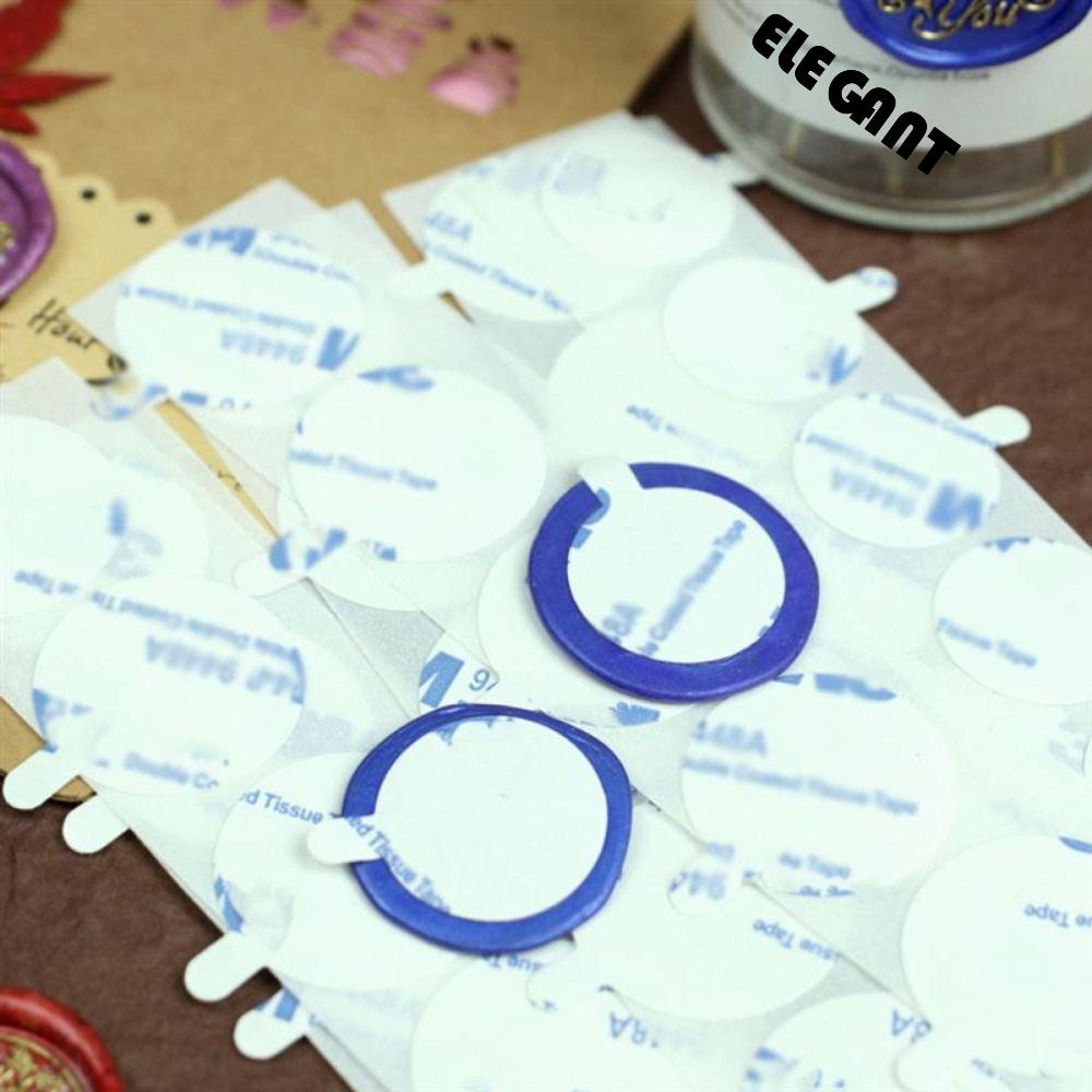 [Elegan] Wax Seal Bulat Tahan Suhu Tinggi Perangko Sealing Festival Ultra-Tipis Kartu Undangan Stamp Stiker