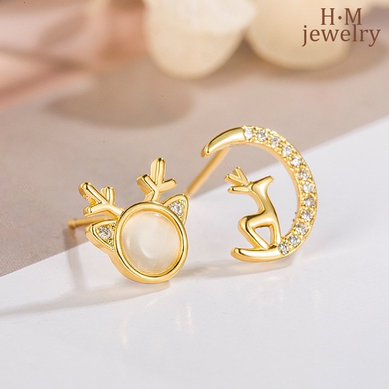 Anting Pejantan Semangat Rusa Perak S925 Rasa Tinggi2023Perhiasan Baru