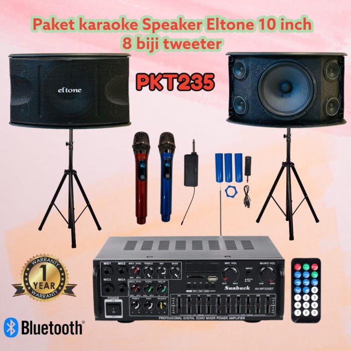 PAKET KARAOKE RUMAH ELTONE 10 INCH 450Watt ORIGINAL