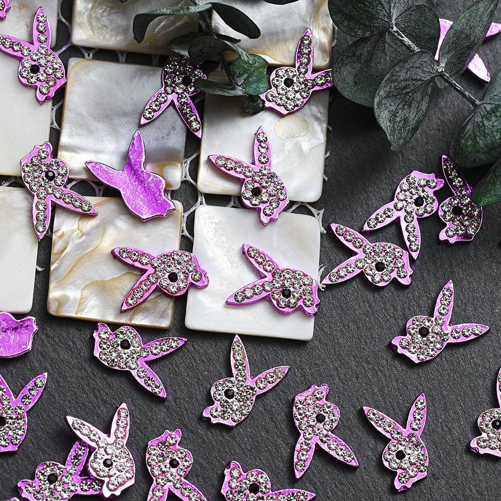 R-FLOWER 60pcs Bunny Diamond Nail Charms Kecantikan DIY Aksesoris Perhiasan Manicure Supply Rhinestones Dekorasi Nail Art