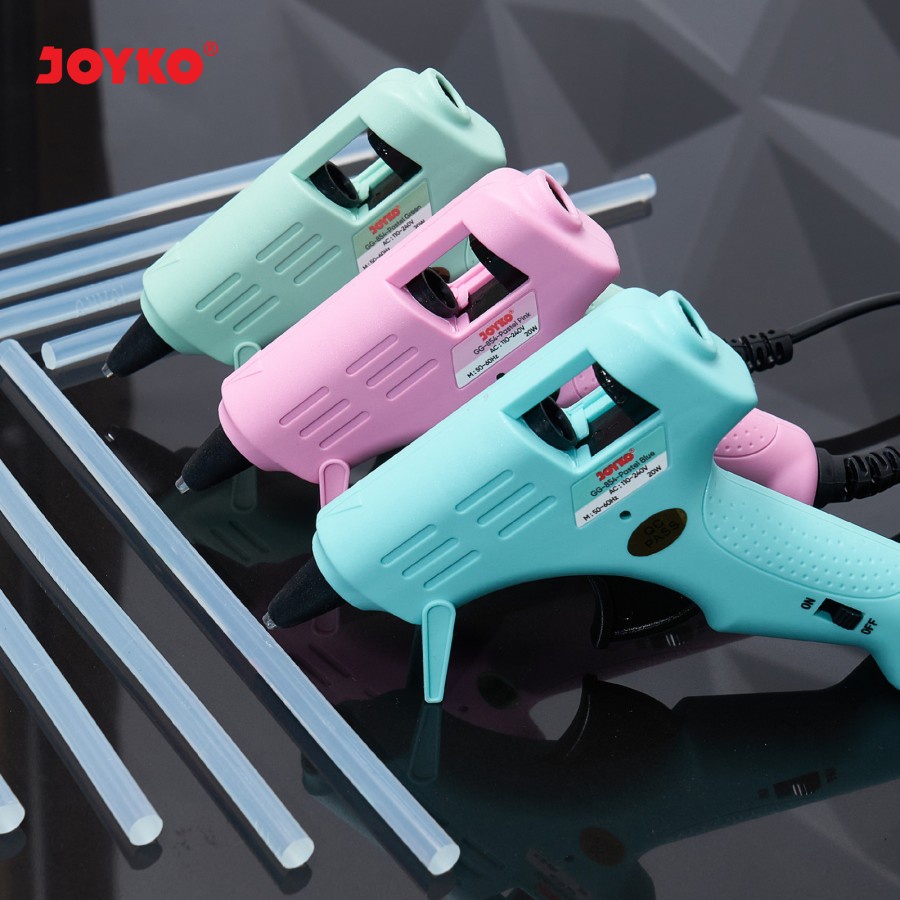

JOYKO Glue Gun Pastel GG- 854 Soft Color | Alat Lem Bakar Lilin | Lem Untuk Kerajinan Dan Rumah Tangga | Equipped Heat Protector