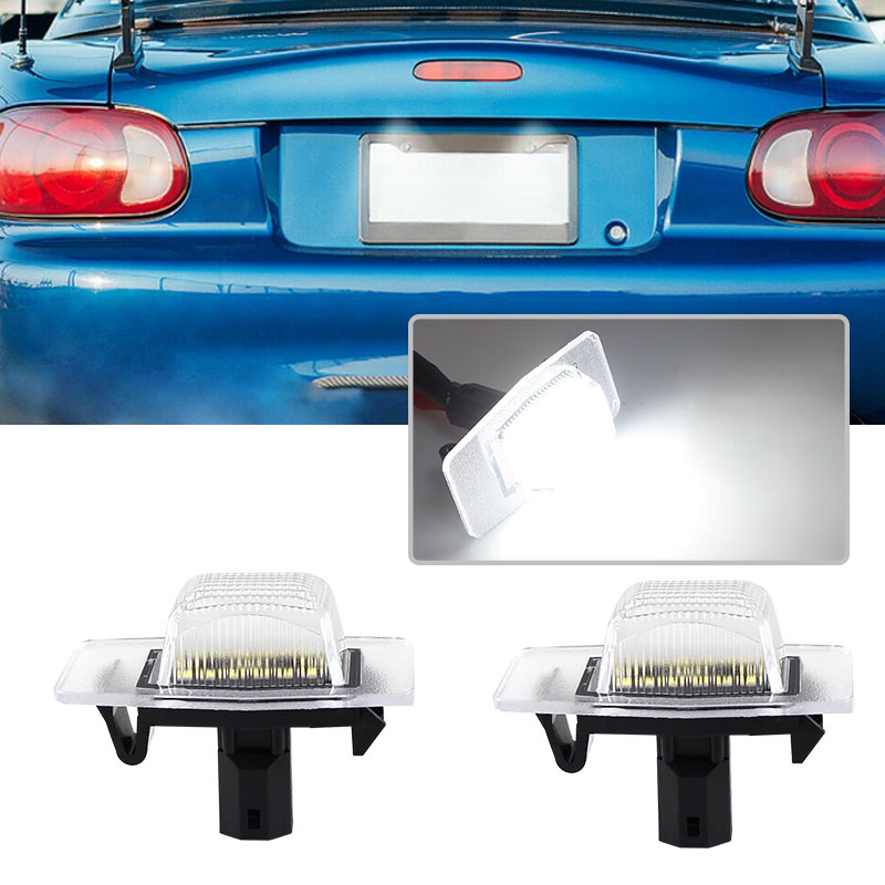 2pcs Canbus Lampu Plat Nomor LED Lampu Aksesoris Mobil Untuk Mazda 323mpv Protege Tribute Miata MX-5 Ford Escape Mercury