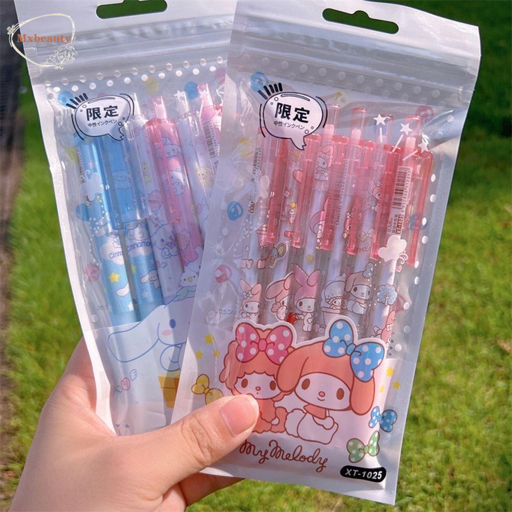 Mxbeauty Kartun Gel Pens Perlengkapan Menulis Klik Action Pen Anak Hadiah Menulis Pulpen Kuromi Anime My Melody Cinnamoroll Stationery Penandatanganan Pen