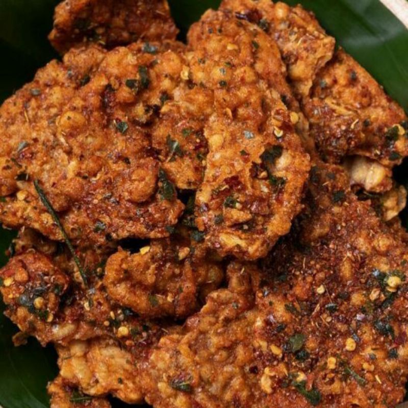 

Tempe crispy pedas daun jeruk slayy