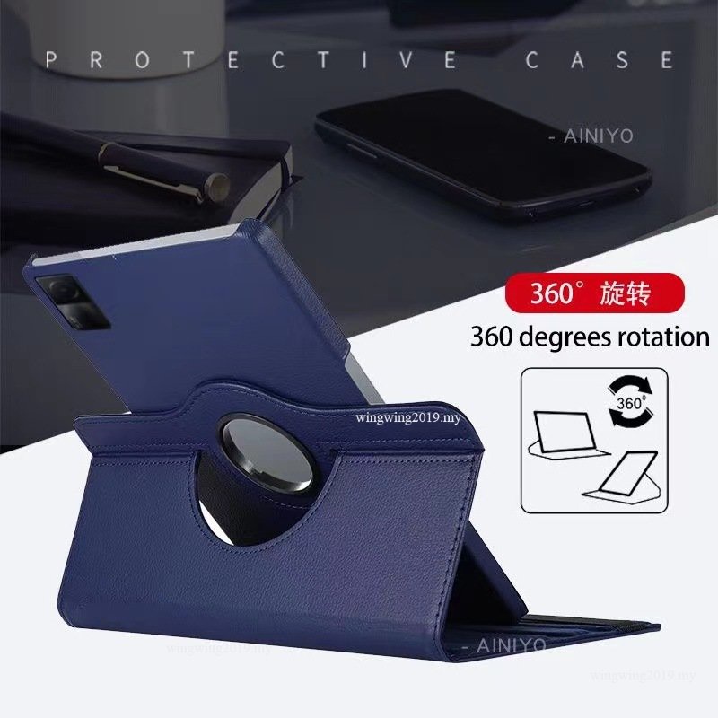 Untuk Xiaomi Redmi Pad 10.61 Leather Smart Case 360berputar Shockproof Tablet Stand Slim Flip Cover