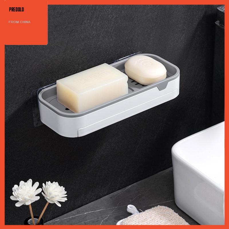 [Predolo] Soap Holder Self Draining Tempat Sabun Tempel Dinding Untuk Kamar Mandi Shower Hotel