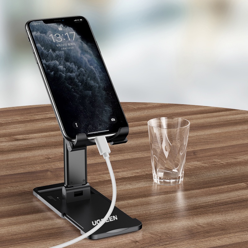 Ugreen Desktop Phone Stand Telescopic Foldable Tablet Adjustable Stand Dudukan Ponsel Paduan Aluminium
