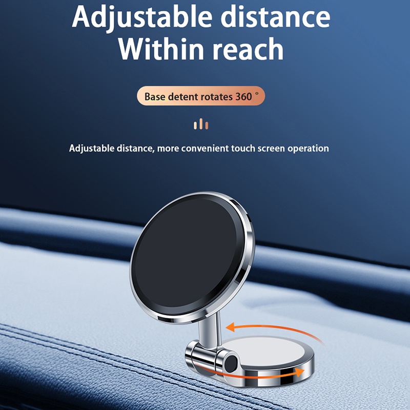 Kreatif Mini Putaran Paduan Lipat Dudukan Ponsel Mobil/Otomotif Self Adhesive Anti-slip Rotatable GPS Stand/Kendaraan Shockproof Navigasi Bracket