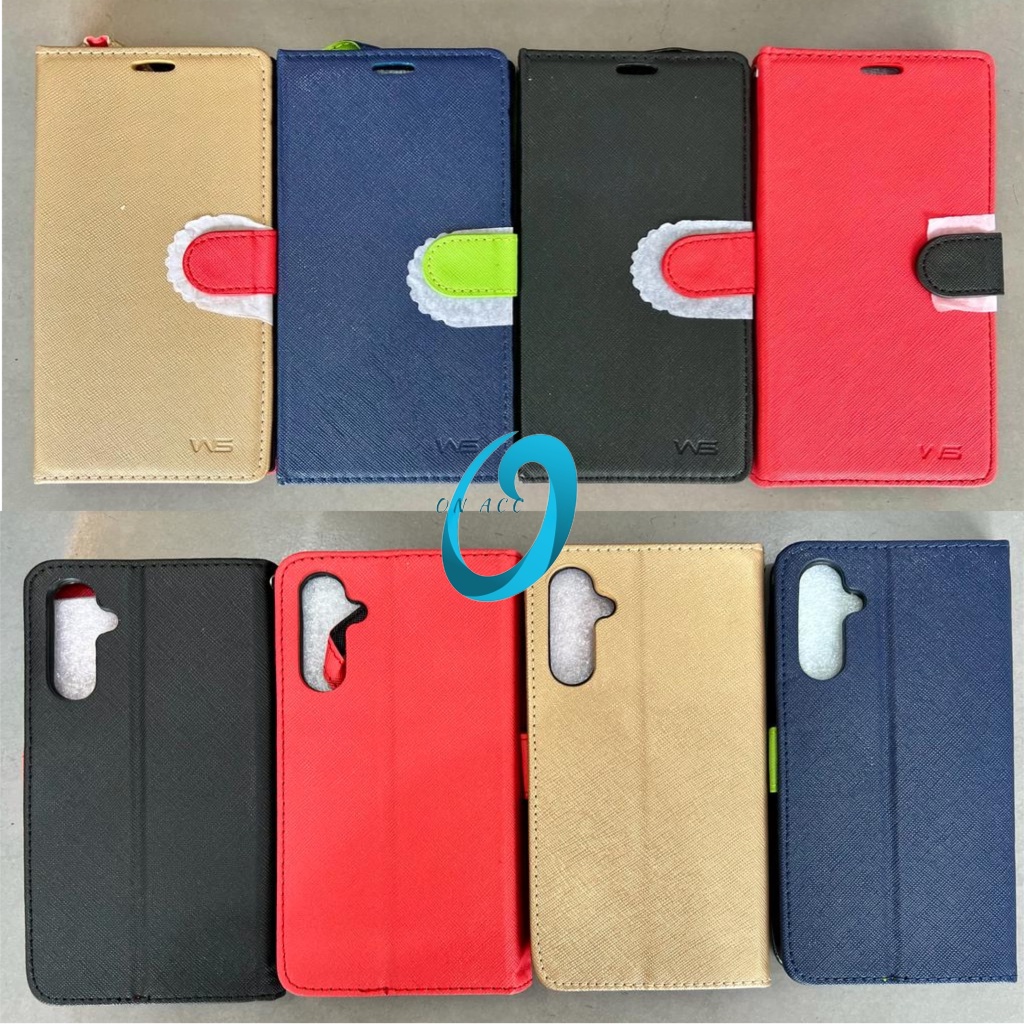 Case flip book cover canvas casing-sarung buka tutup For Oppo Realme C30 / C31 / C35 / C55