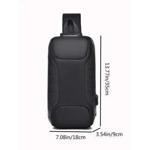 WEIXIER Tas Selempang Pria Crossbody Lock Sling Bag with USB Port - X311