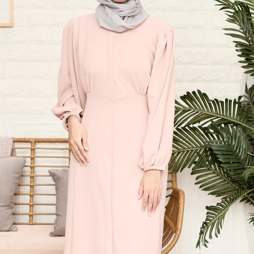 BEFAST - ZNF DRESS TIKA / RONA DRESS GAMIS / LongDress Wanita Polos Formal / Fashion Remaja ABG Kekinian / OOTD Wanita Kondangan/Pesta Hijab Style / Dress Lengan Panjang Casual Wanita / Pakaian Remaja ABG Terlaris