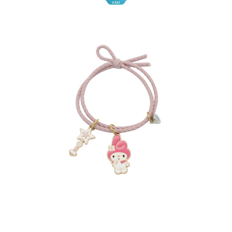 Sanrios New Kuromi My Melody Couple Gelang Magnet Kalung Set 2set Kombinasi Sahabat Pelajar [ZK]