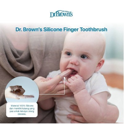 Dr.Brown's Silicone Finger Toothbrush with Case / Toothbrush Bayi / Sikat Gigi Bayi / Sikat Lidah Bayi