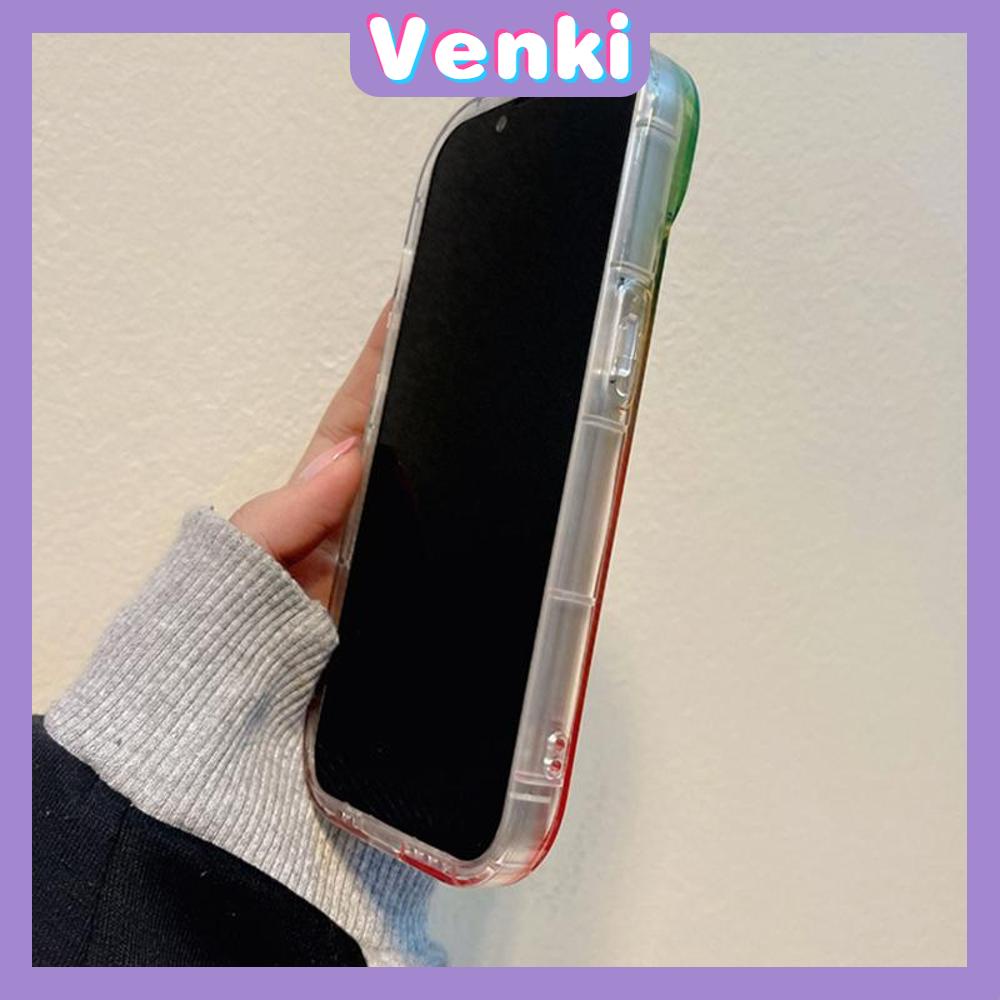 VENKI - For iPhone 11 iPhone Case Laser Reflective Transparent Phone Case TPU Soft Shockproof Airbag Case Protective Camera Rainbow Compatible with iPhone 14 13 Pro max 12 Pro Max