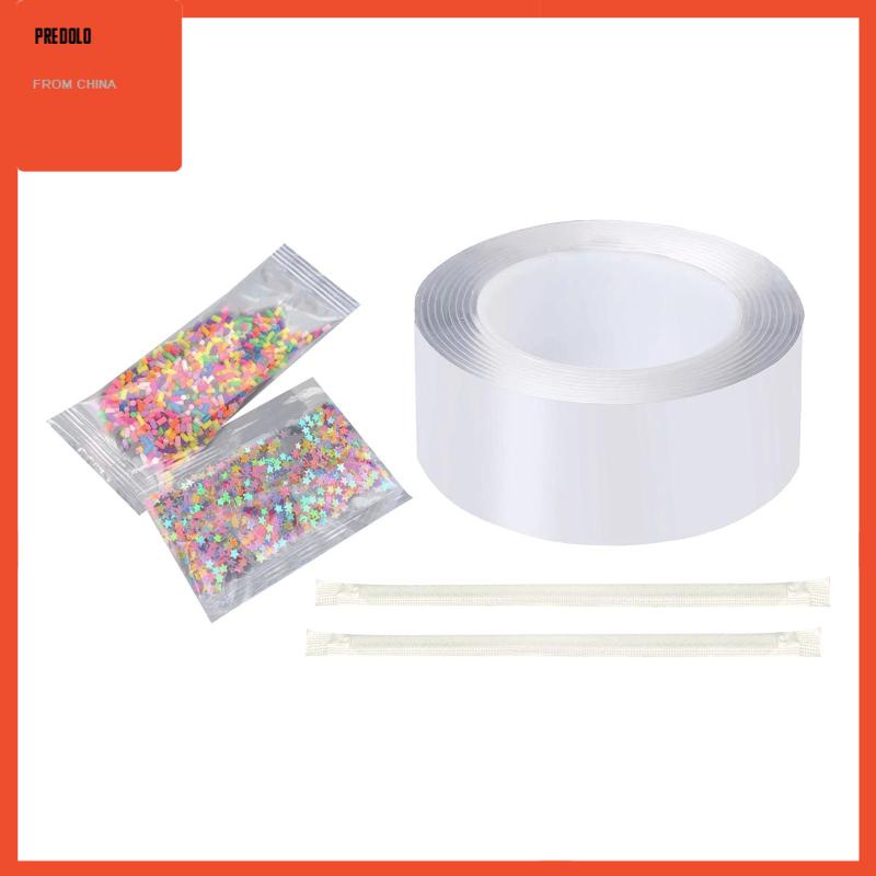 [Predolo] Chiwanji Blow Bubbles Balon Double Sided Tape Menarik Kerajinan Tangan DIY Sensory