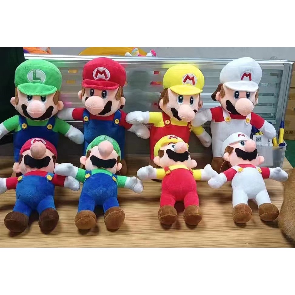 Super Mario Bros Plush Toy Game Figure Luigi Yoshi Dinosaurus Plush Doll Lucu Figure Liontin Mainan Boneka Mainan Ulang Tahun Anak