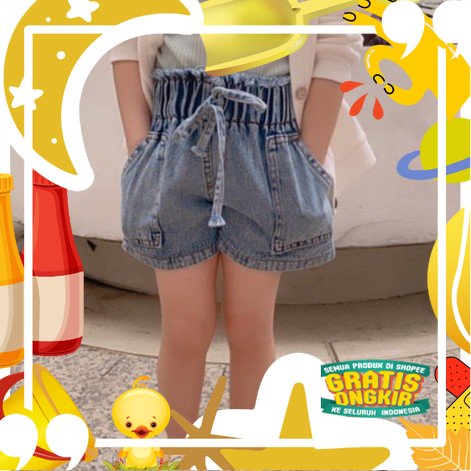 Celana Jeans Pendek Anak Perempuan 1 - 7 tahun / Hot Pants Anak Perempuan/ Lucu kado Ultah